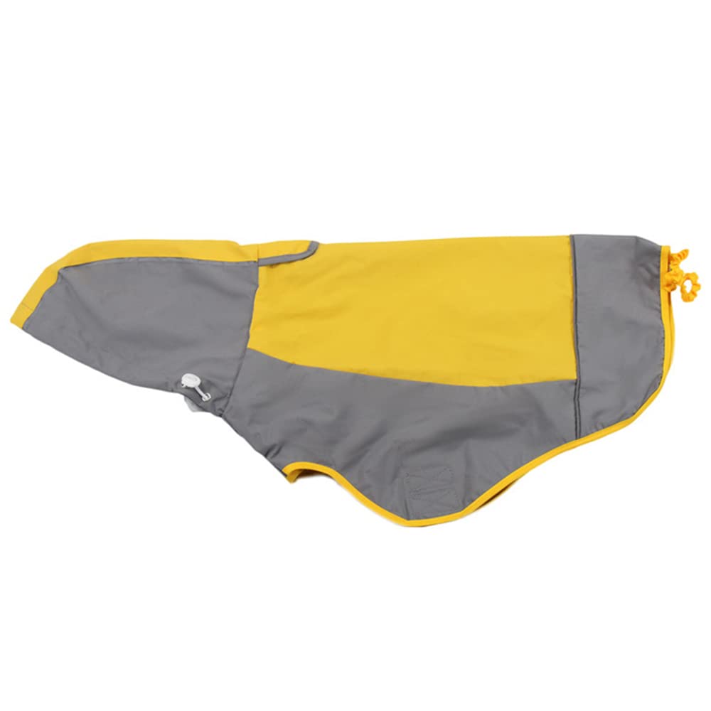 Impermeable para Perros, Chubasquero con Capucha for Perros, Ajustable, Reflectante, Impermeable, Ligero, for medianos y Grandes(Yellow,XL 9)