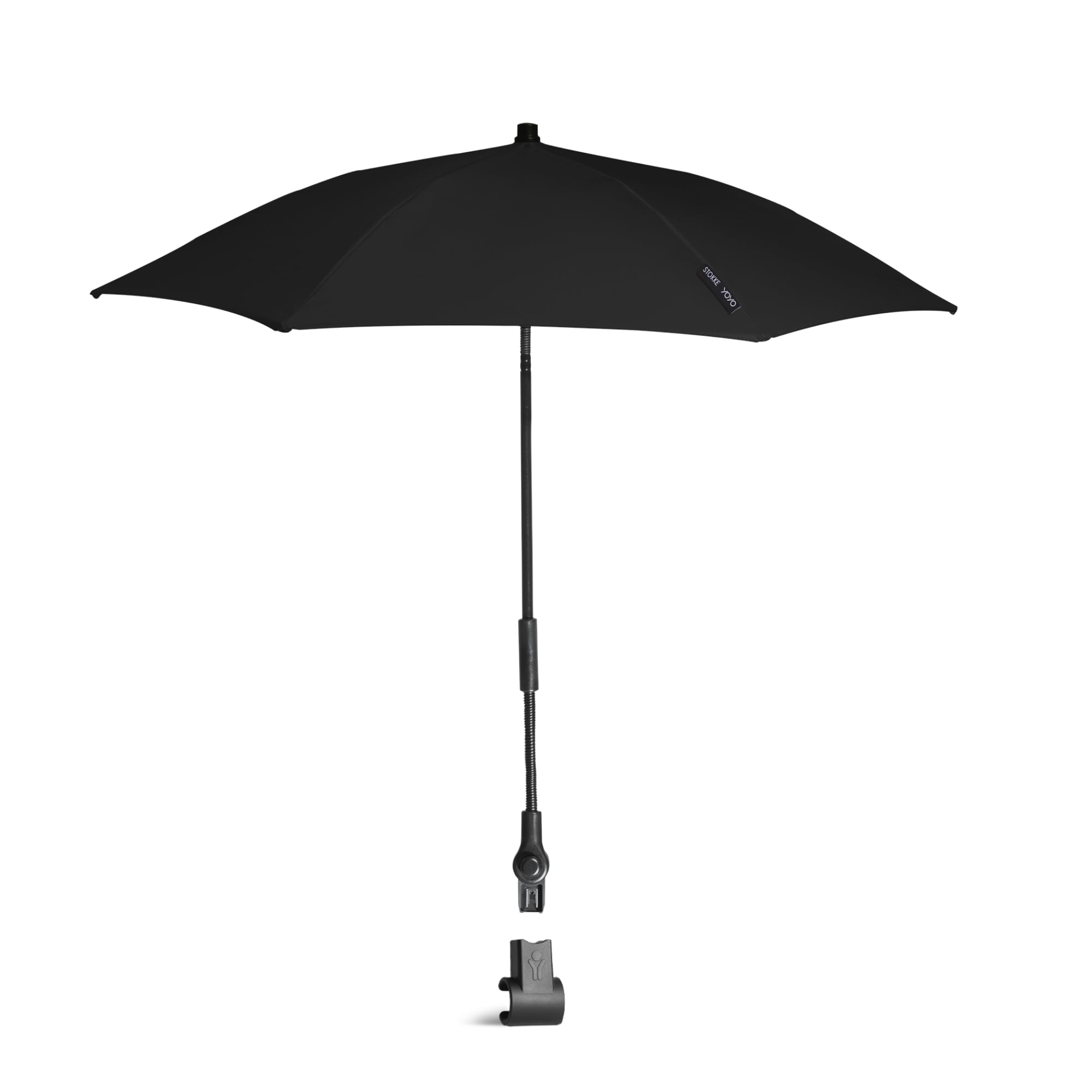 Sombrilla para Stokke YOYO, Black - Protección UPF 50+, opacidad mejorada - Úsala con el cochecito YOYO, con el pack para recién nacidos 0+, el capazo o el pack color 6+