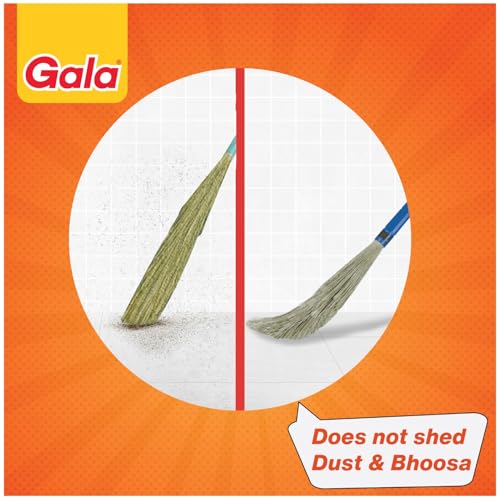 Gala No Dust Broom Extra Long (For Floor Cleaning Multipurpose, Fiber) (149629)
