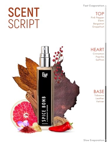 Image of EM5 Spice Bomb Perfume for Men | Warm Spicy Cinnamon Tobacco Fragrance | Eau De Parfum Spray | Luxury Gift for Him | 15 ml