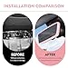 Ferianl Car Rear View Mirror Protector Frame, Silicone Auto Rearview Mirror Cover, Compatible with Model 3 and Y, Rear View Trim Frame Decoration, Cars Decorations Interior (Pink)