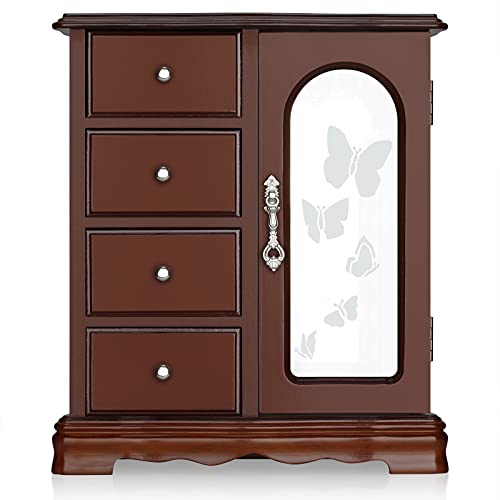 RR ROUND RICH DESIGN Solid Wood Jewelry Box