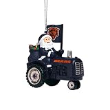 FOCO Chicago Bears NFL Santa Riding Tractor Ornament