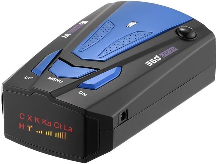 Blitzer-Detektor, Langstrecken-Blitzer-Detektor mit 360°-Schutz & Sprachwarnungen, erkennt bevorstehende Gefahren für Fahrzeuge, Elektronik Auto Geschwindigkeitsmelder Radar für Polizei (Rot)