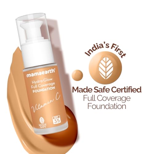 Mamaearth Hydra-Glow Full Coverage Dewy Finish Liquid Foundation With Vitamin C & Turmeric- 30 Ml|Full Coverage|Gives 3X Instant Glow|12-Hour Long Stay & Hydration|Spf... - Image 3
