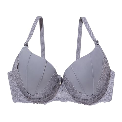 Sujetador deportivo mujer push up bra encaje gris top comodo copa pequeña 2
