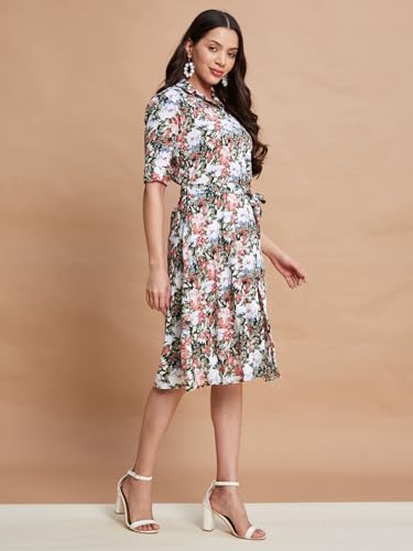 Image of Selvia Western Crepe Printed One Piece Fit & Flare