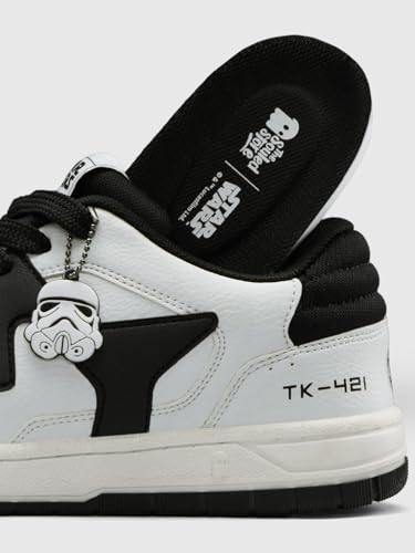Image of The Souled Store Star Wars: Stormtrooper Men and Boys White Lace Up Low Top Sneakers