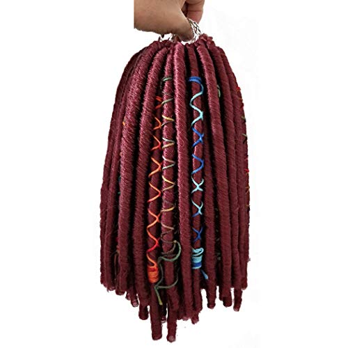 6 packs Goddess Locs Crochet Braiding Hair Synthetic Braids Hair Extensions 14 inch Faux Locs Crochet Hair Dreadlocks Braiding Hair for black women