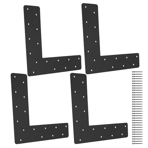 Durable 4-Piece L Shape Flat Bracket Set