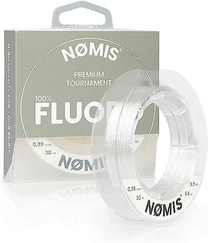 NØMIS Fluorocarbon Vorfachschnur | Ø 0,18-1,00 mm | 100% Fluorocarbon Angelschnur | Hohe Tragkraft | Perfekt als Fluorocarbon Vorfach für Barsch, Zander, Hecht oder Forelle (Ø 0,28 mm | 5,4 kg)