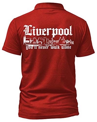 Liverpool Skyline Poloshirt | Stadt Sport Fussball Trikot Ultras | M1 (L,...