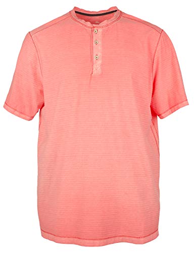 Tommy Bahama Men's Cirrus Coast Henley Short Sleeve Henleys (2X Large Big, Mandalay Red)