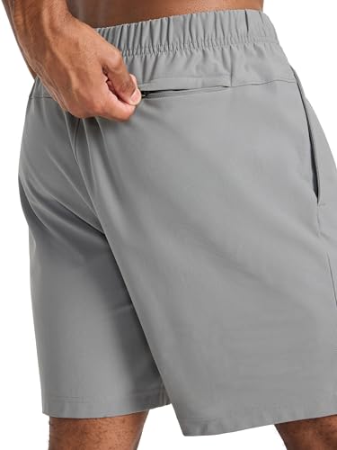 Reebok Men’s Jumpstart 8” Short, Standard Fit, Lightweight Poly Fabric, Black, Medium - Image 7