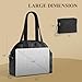 Bagstash Puffer Tote Bag for Women - Large Quilted Tote Bag Soft Puffy Purse Handbags with Compartments Quilted Crossbody Bag Puff Purse(Classic Black)