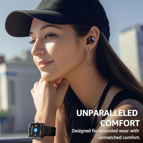 TOZO T6 Wireless Earbuds, Bluetooth 5.3 Ear Buds, Stereo Sound in Ear Headphones, 50 Hours Playtime, Wireless Charging Case, APP Customizable EQs, IPX8 Waterproof Earphones