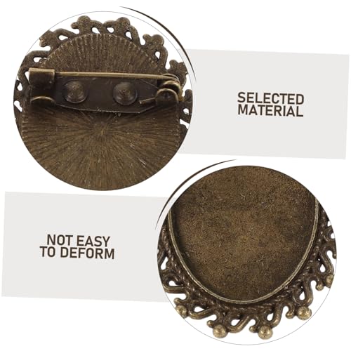 Pin de seguridad con base de broche ovalada para accesorios DIY 4