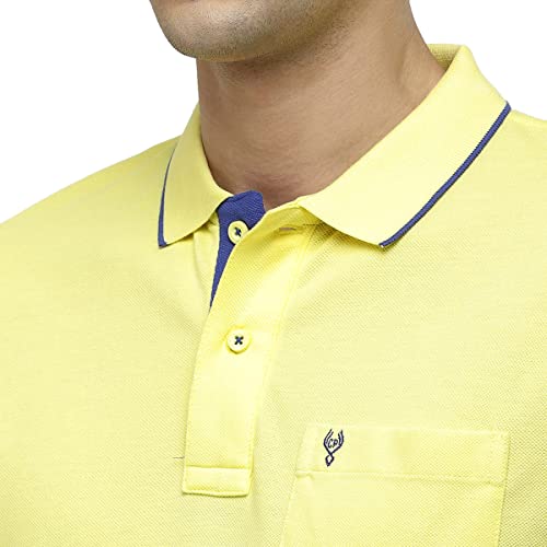 Image of Classic Polo Mens Cotton Blended Solid Half Sleeve Regular Fit Polo Neck T-Shirt