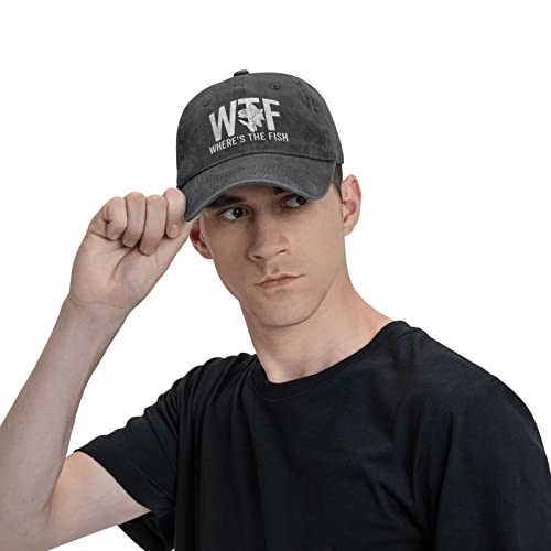 Image of WTF Where's The Fish Hat for Women Dad Hats with Design Caps