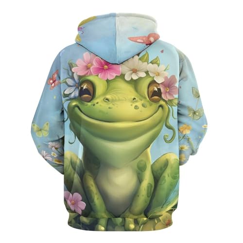 Pullover fleur grenouille papillon sweat à capuche manches longues S - 4