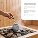 MXMZHXU Sauna Aromatherapy Stone, Sauna Essential Oil Diffuser, Natural Rock with Stainless Steel Bowl for Essential Oils, Spa Accessories