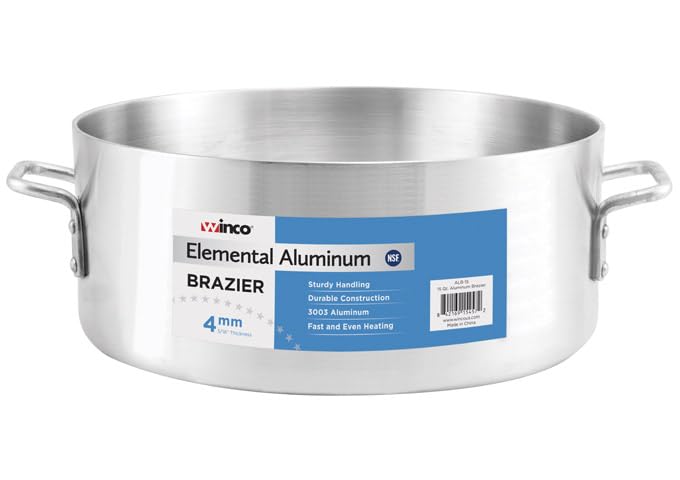 Winware Professional 15 Quart Aluminum Brasier