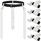 Junkin 6 6/8/10 Players Flag Football Sets Adjustable Football Belts and Flags for Youths Teens Kids Adults Players Sports Team (White)