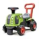FALK - Traktor Claas - Grün - Silencer Räder - Lenkrad mit Hupe - Ergonomische Gehhilfe - 90% recycelter Kunststoff ab 12 Monaten - 312S
