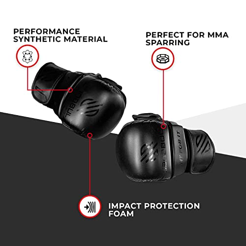 Sanabul Essential 7 Oz Sparring Mma Gloves (Allblack, Large/X-Large) #TOP3
