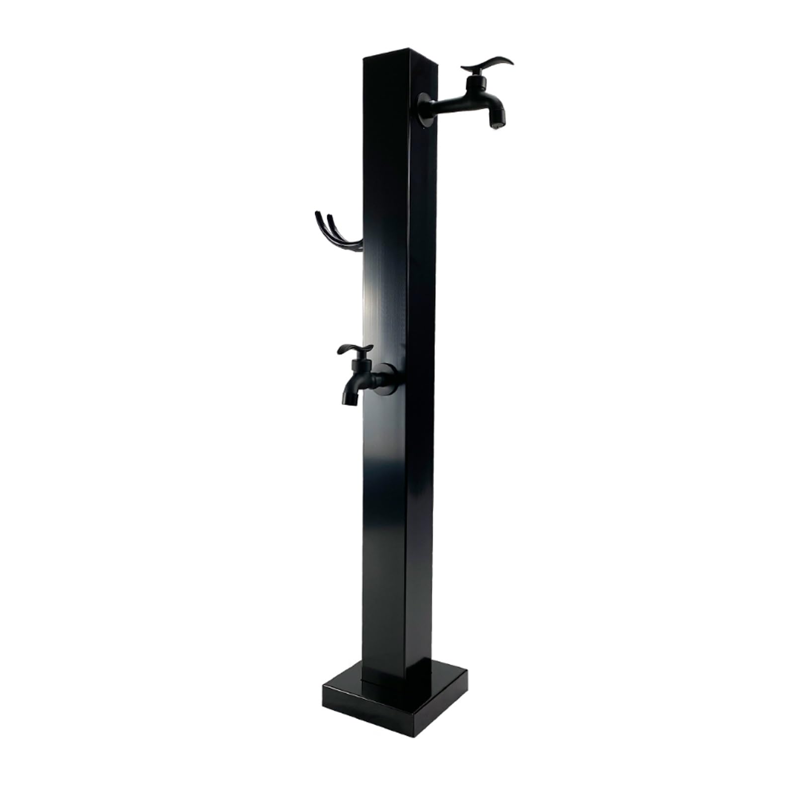 BHGFYXBS Stainless Steel Vertical Garden Water Column, Retro Outdoor Faucet With Freestanding Hose Holder, Antifreeze Water Dispenser Hydrant For Garden Irrigation,Black a-95CM/37.4IN