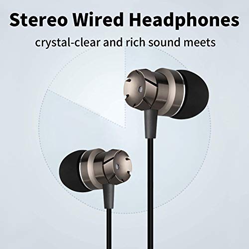 Earbuds, Headphones with Microphone Pack of 3, Earbuds Wired, Stereo in-Ear Earphones, Compatible with iPhone and Android Smartphones, iPod, iPad, MP3 Players, Fits 3.5mm Interface(Black+White+Red) - Thumbnail 2