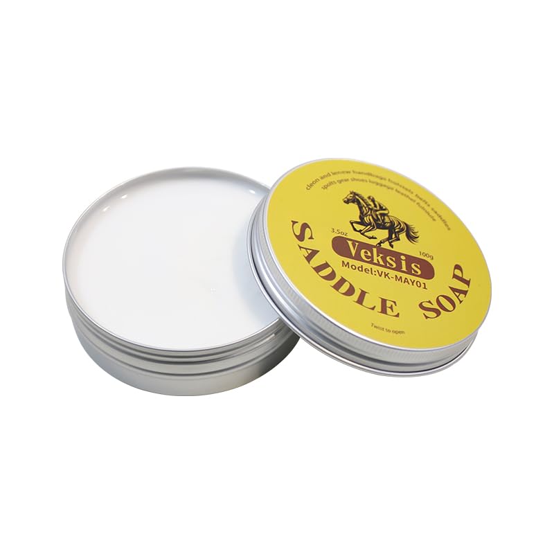 Leather Care Soap (3.5 oz. Can) — Leather cleaning and conditioning soap that softens, protects, and restores. For use on car seats, sofas, shoes, handbags, boots, and saddles.
