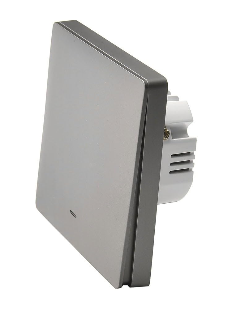 Interruptor de luz inteligente para Tuya ZigBee no requiere cable neutro, compatible con Alexa y Google Home, funciona a través de la aplicación Moes y 2 mqtt, blanco/gris 1 en gris