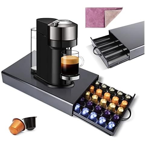 Myiosus Kaffee Kapselhalter, Kapsel Aufbewahrung Schublade für 45 Nespresso Kapseln Cover