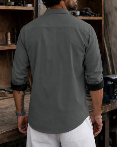 Image of Noble Monk Men's Full Sleeve Shirt | Casual Shirt for Men | Stylish Cotton Blend | Comfortable Everyday Wear | Button Down Clothing | Travel & Outdoor Apparel