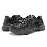 Laforst Womens Nonslip Fashion Black KPU Breathable Upper Sneaker 9