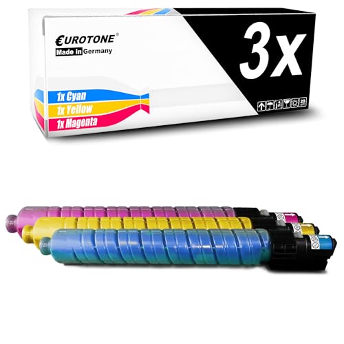 Toner de rechange Ricoh Aficio MPC3500 MPC4500 Eurotone 3 cartouches 888609 888611