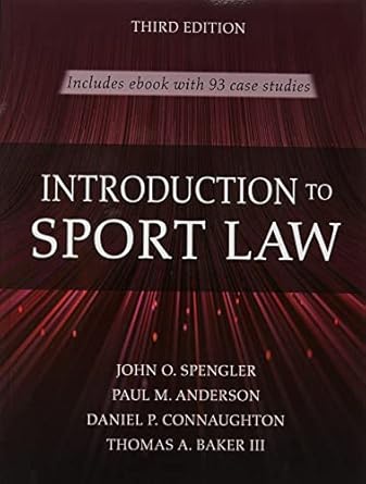 Introduction to sport law /