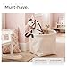 tectake® Steckenpferd mit kuscheligem Plüsch, Hobby Horse Pferde, Holzstab mit Doppelrolle, seitliche Griffe, 103 cm, Spielzeug, Spielpferd, Kinderspielzeug, Holzspielzeug, Motorikspielzeug - weiß