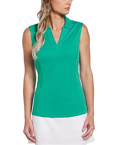 Image of PGA Tour Women's Petite Airflux Sleeveless Polos