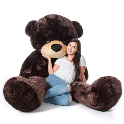 Image of 6 Feet Chocolate Giant Teddy Bear Soft, Plush, and Cuddly Stuffed Animal for Kids, Birthdays, Anniversaries, Valentine's Day, and Special Occasions Large Huggable (Chocolate /72 inch)