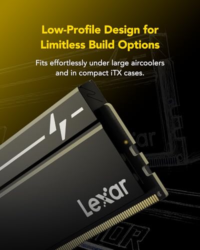 Image of Lexar OC DDR5 RAM 1x8GB 6000MHz CL38 288-Pin UDIMM Desktop Memory | High-Performance PC Memory for Gaming & AI, Intel XMP 3.0 & AMD EXPO Ready, 1.4V