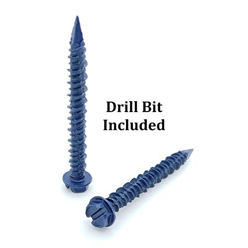SNUG Fasteners (SNG487) 100 Qty 3/16" x 1-3/4" Hex Head Diamond Tip Concrete