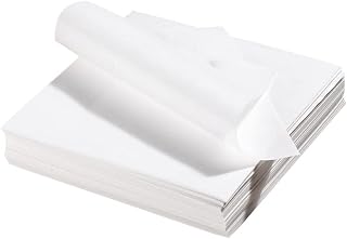 50 PCS 10 x 10 Inch Parchment Paper Baking Sheets for Cookies, Food Basket Liners, Air Fryer, Grilling Rack, Oven Non-Stick Precut Wax Paper Sheets Deli Paper White
