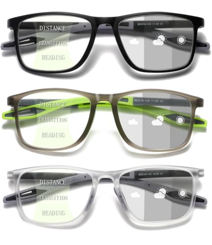 Image of TR90 Progressive Photochromic Blue Light Reading Glasses,Cheaters Readers