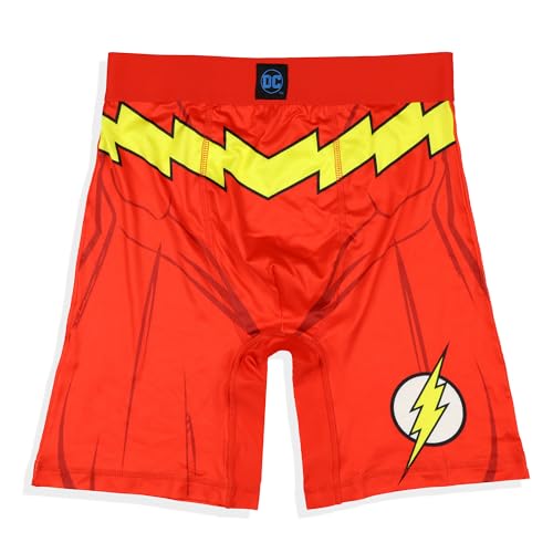 INTIMO DC Comics The Flash Boxer Briefs Men's Superhero Logo Snug Fit Underwear