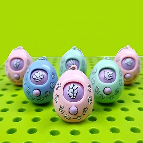 Egg Toy 10 Pcs Rock Paper Scissors Random,Rock Paper Scissors Keychain