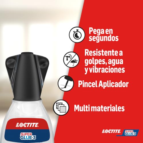 Miniatura 3 de Loctite Super Glue-3 Pincel, Pegamento Transparente Con Pincel Aplicador, Adhesivo Universal De Triple Resistencia, Con Fuerza Instantánea Y De Fácil Uso, 1x5 G El Paquete Puede Variar