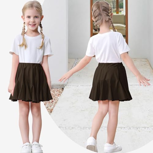 Toddler Baby Girls Skirts Skorts Elastic Little Girls Pleated Skirts Casual Flowy Ruffles Flared for Toddler4