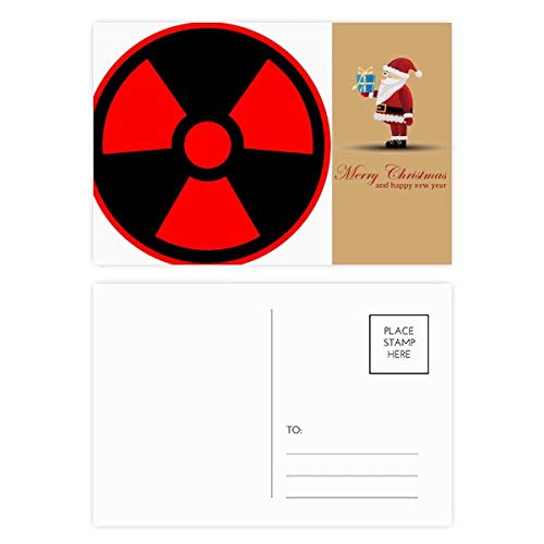 Cartes postales Père Noël radiation toxique rouge lot de 20 pour rompre avec les vœux traditionnels
